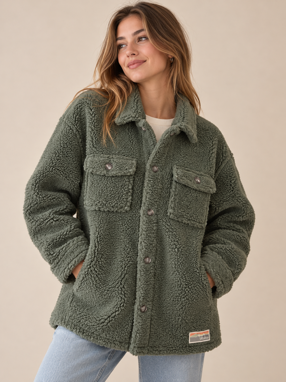 Surchemise sherpa Bigou kaki