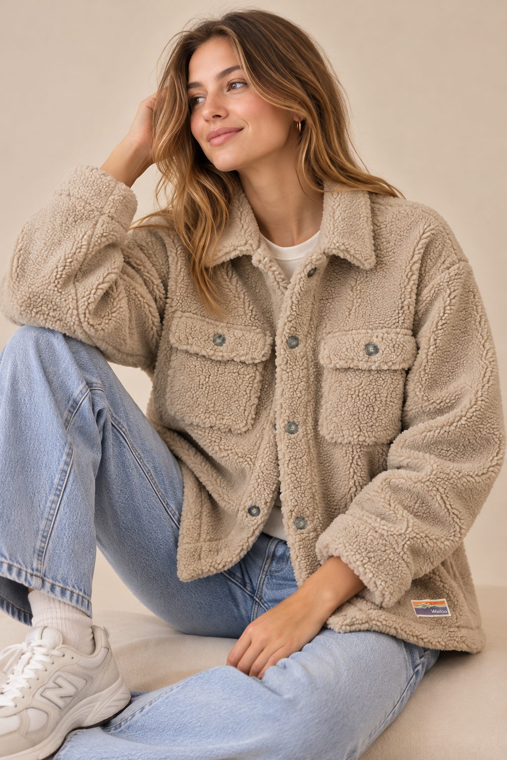 Surchemise sherpa Bigou beige