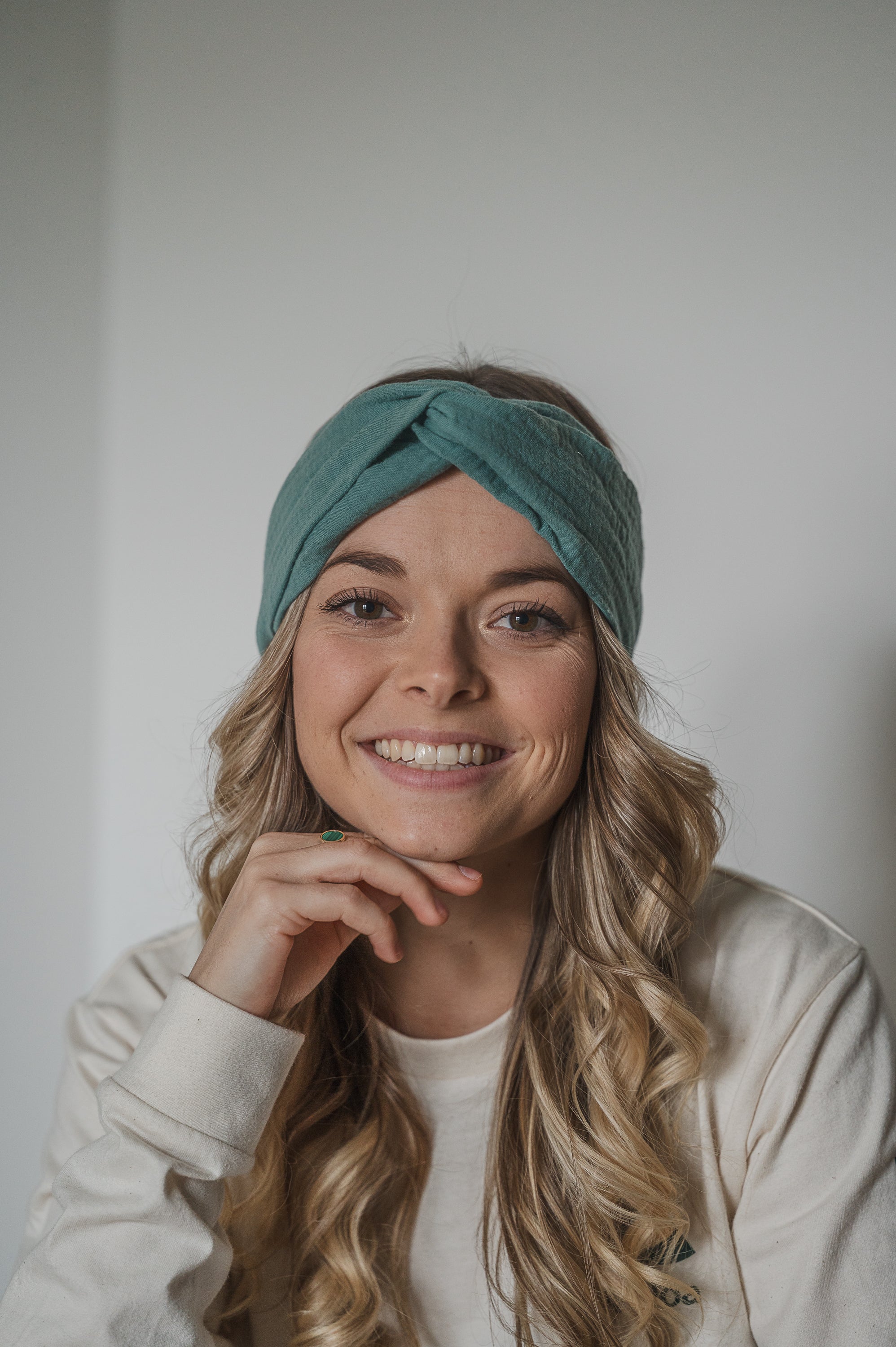 Bandeau Aïnoa bleu/vert Waïloa