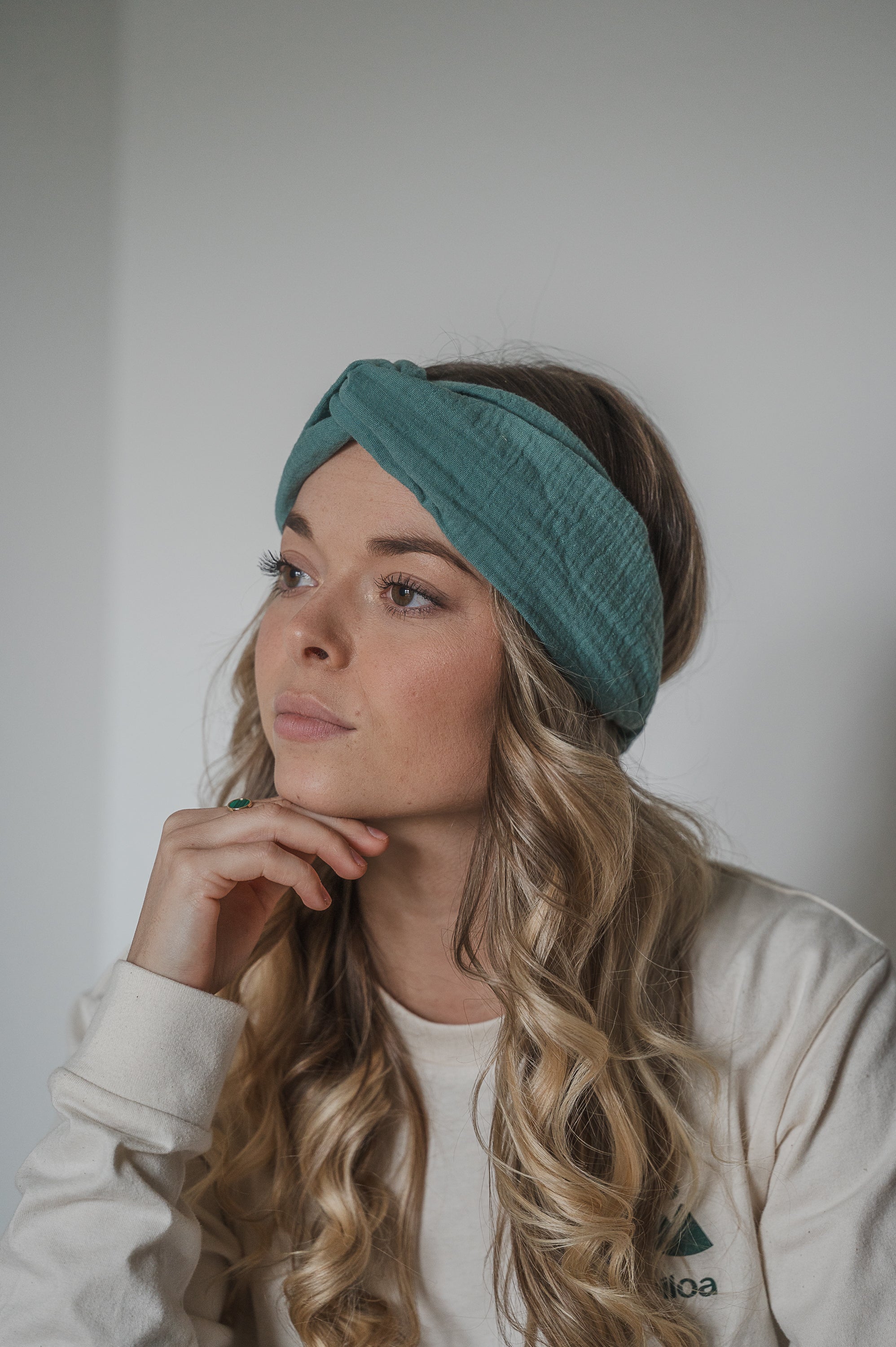 Bandeau Aïnoa bleu/vert Waïloa