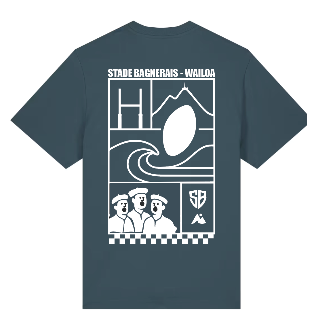 T-shirt oversize Capsule bleu paon Stade B.