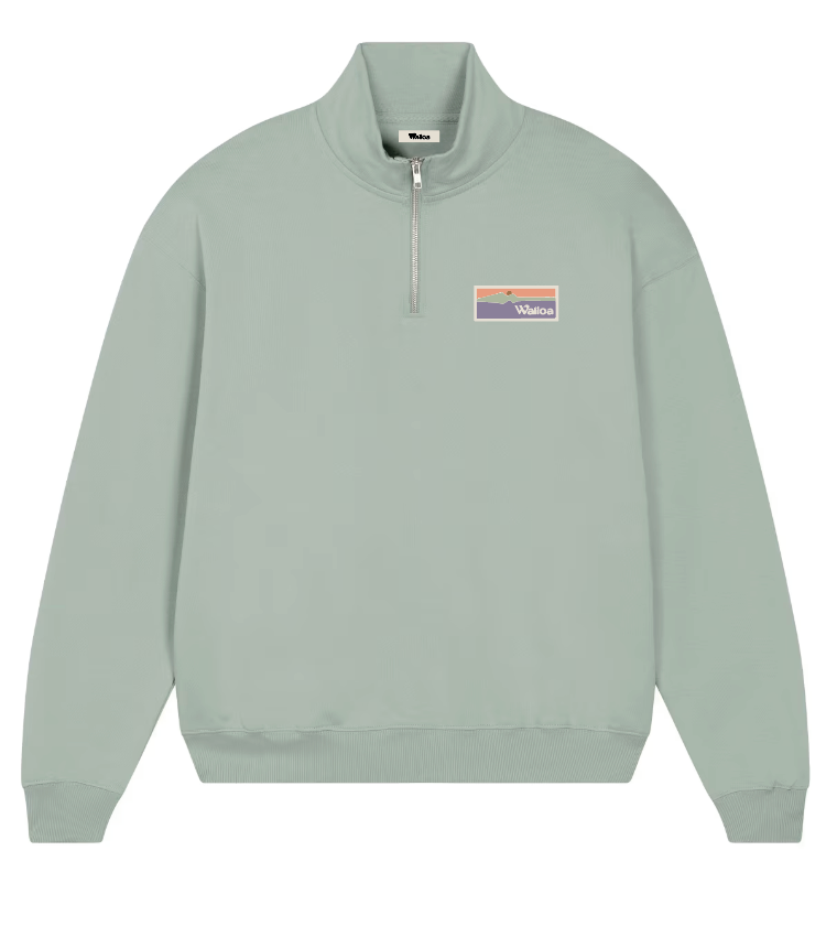 PRÉCOMMANDE - Pull col camionneur vert d'eau Waïloa