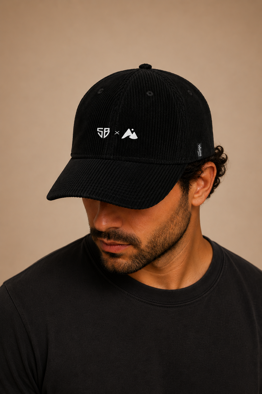 Casquette Velours Collab’ noir Stade B.