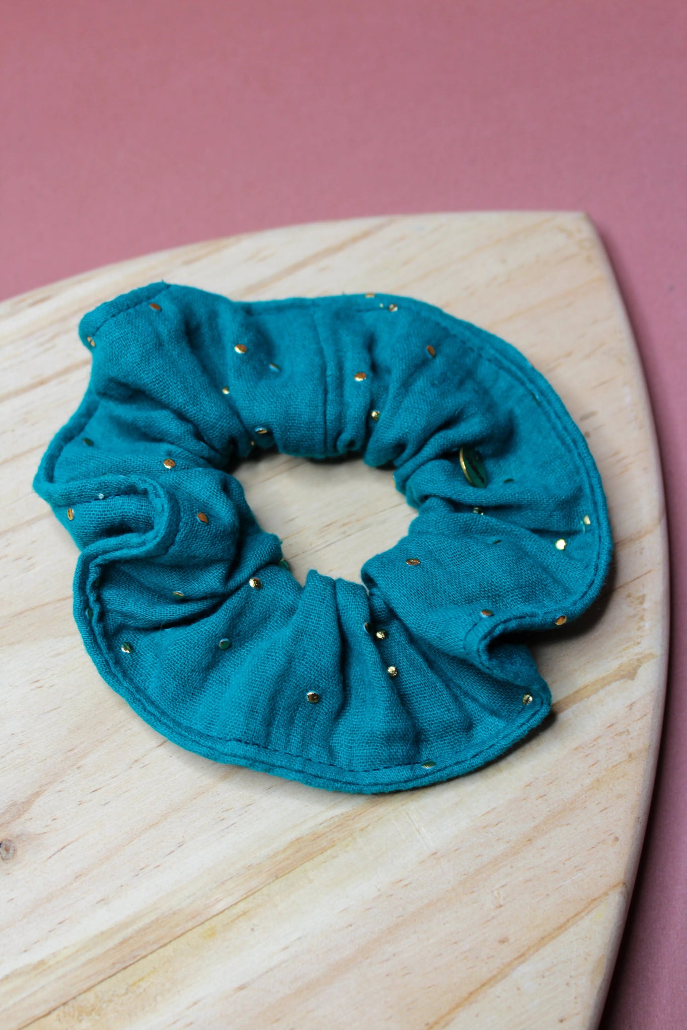 Chouchou Alana bleu canard doré - Waïloa