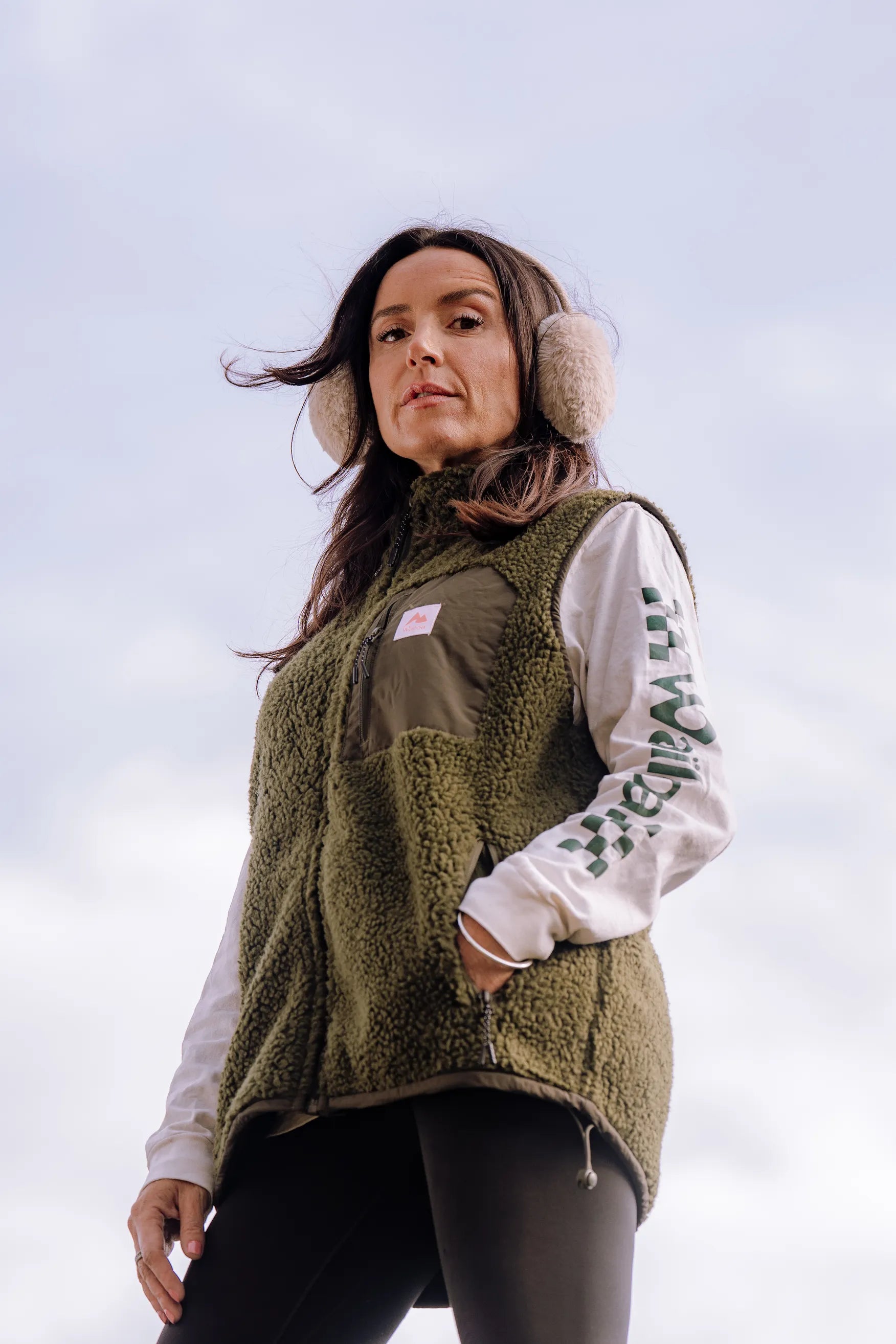 Polaire Midi sans manche kaki