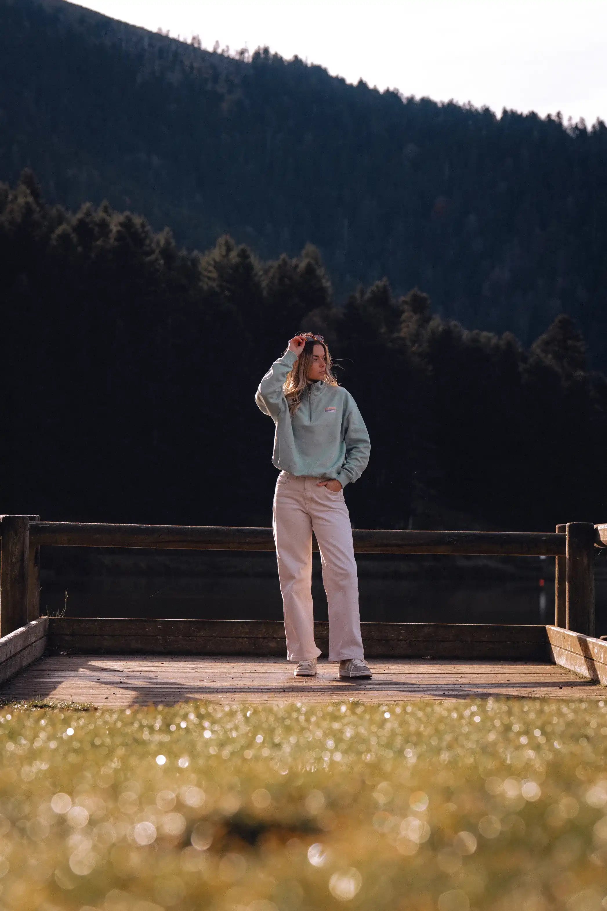 Pull col camionneur Montis vert d'eau