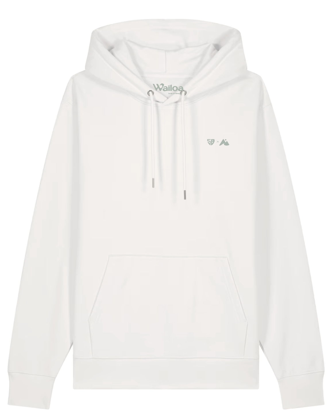 Sweat à capuche Capsule blanc/vert d'eau Stade B. - Waïloa