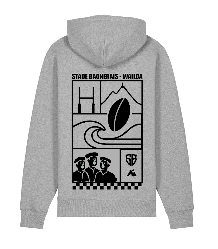 Sweat à capuche Capsule gris Stade B. - Waïloa