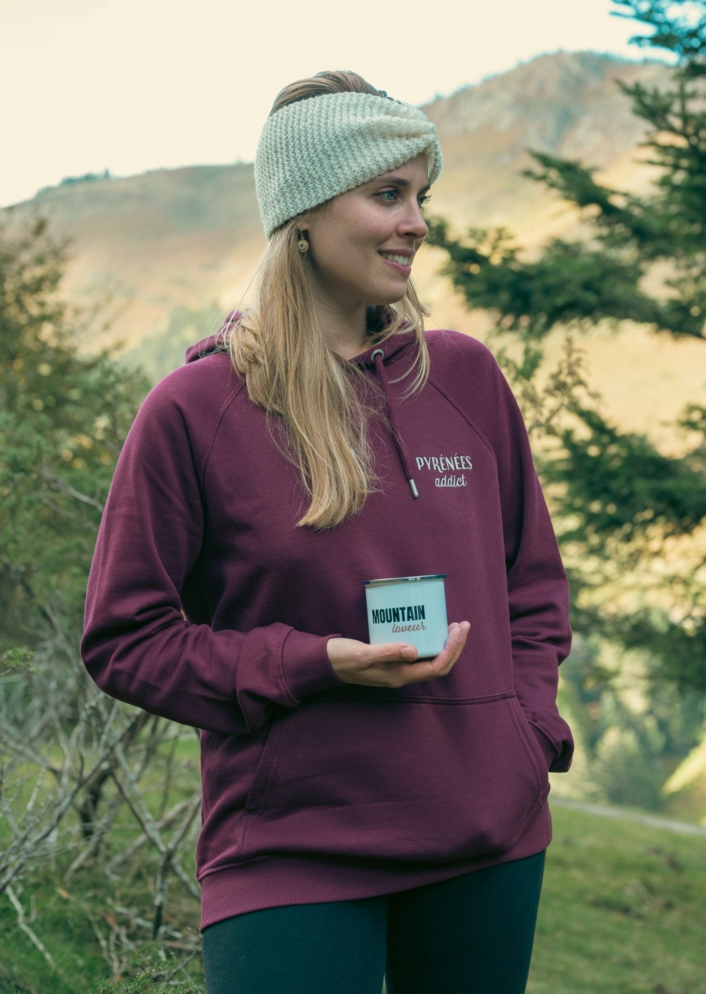 Sweat à capuche bio Pyrénées Addict - Waïloa