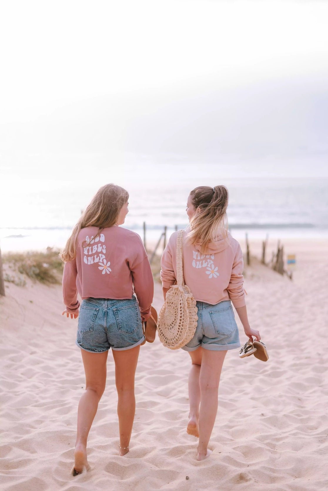 Sweat court rose Good vibes only - Waïloa