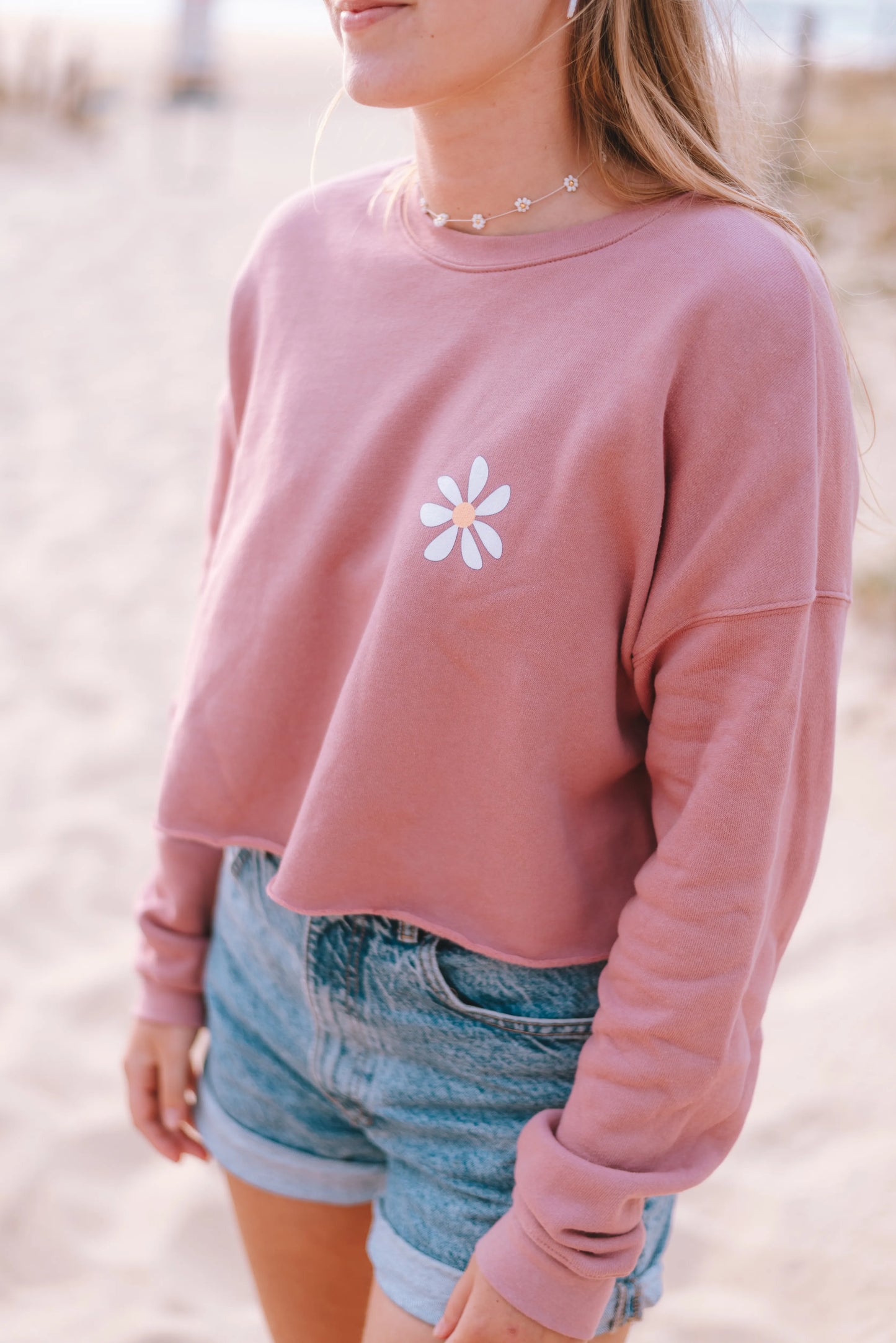 Sweat Femme cropped Good vibes only