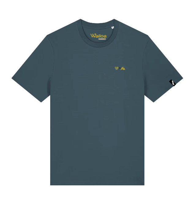T-shirt Basic Collab' bleu paon Stade B. Waïloa