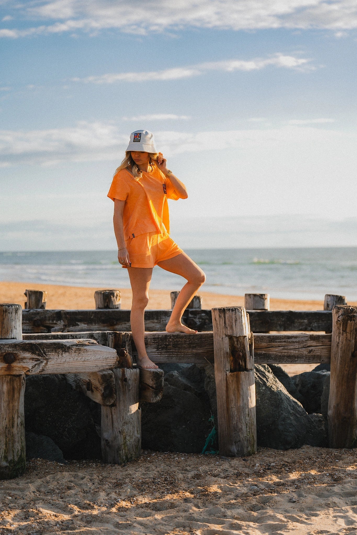 T-shirt orange Nalu Waïloa