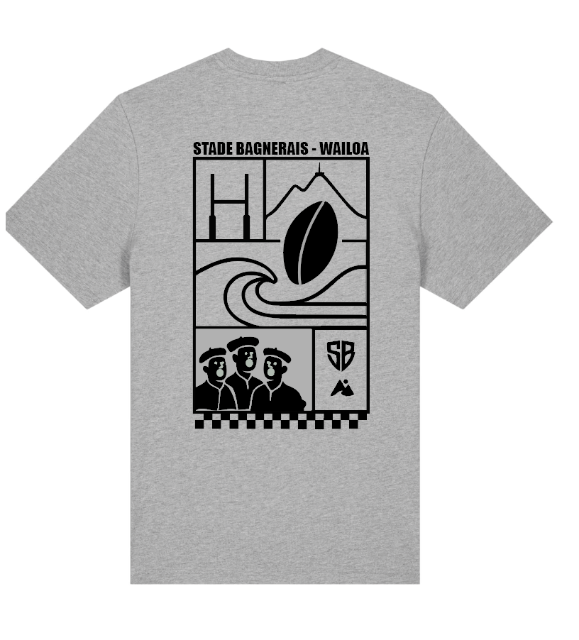 T-shirt oversize Capsule gris Stade B Waïloa
