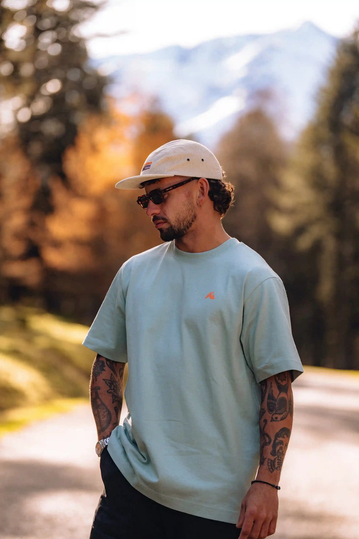 T-shirt oversize Nomad vert d'eau homme – Waïloa (vue 2)