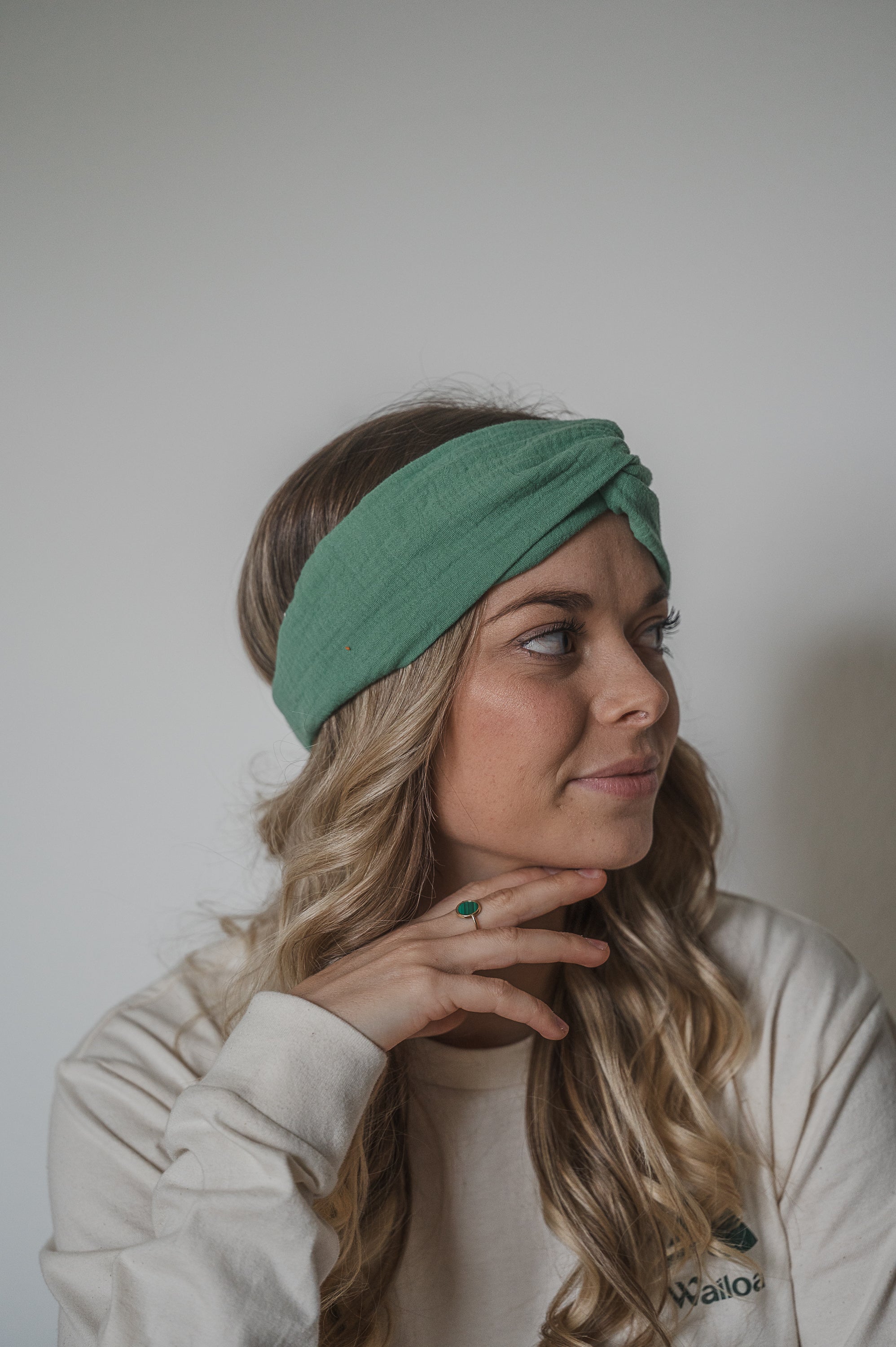 Bandeau Aïnoa vert mousse