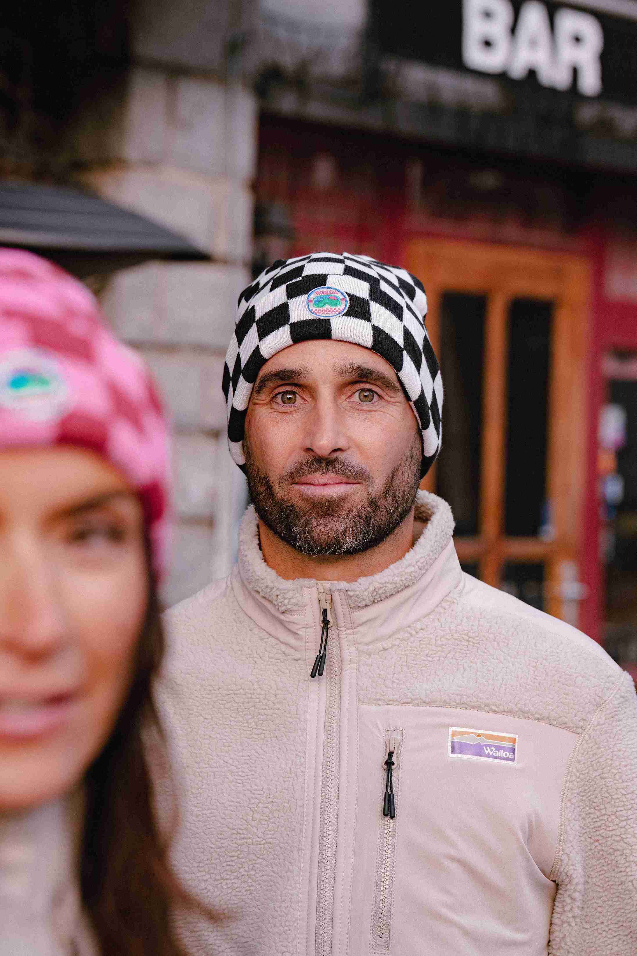 Bonnet à damier Move Noir/Blanc homme – Waïloa