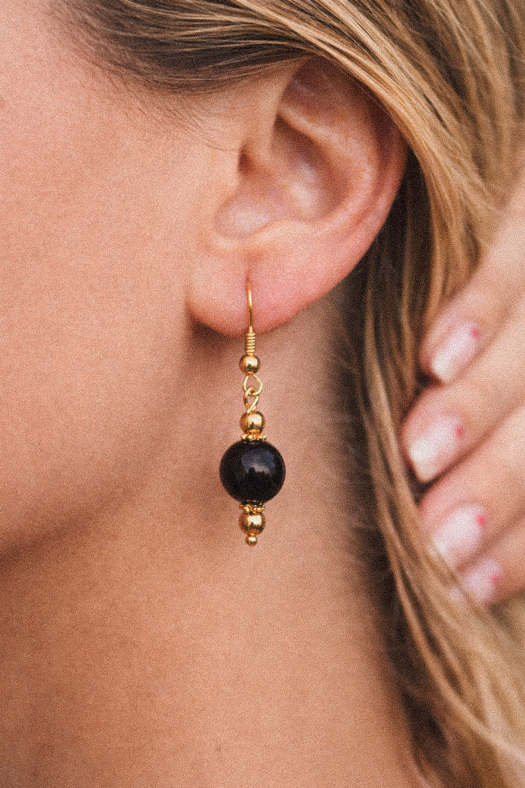 Boucles d'oreilles Lou noire – Waïloa