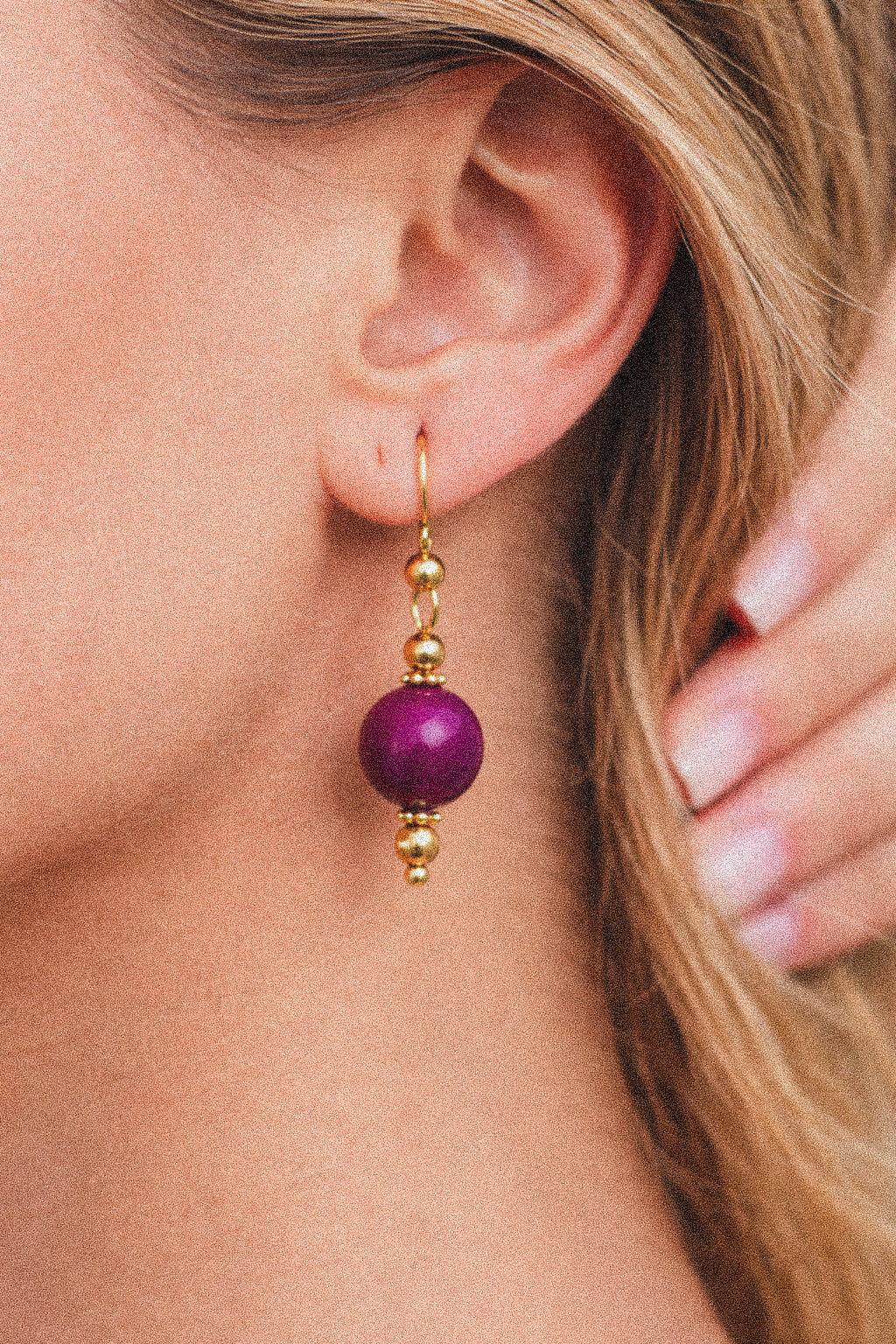 Boucles d'oreilles Lou prune – Waïloa