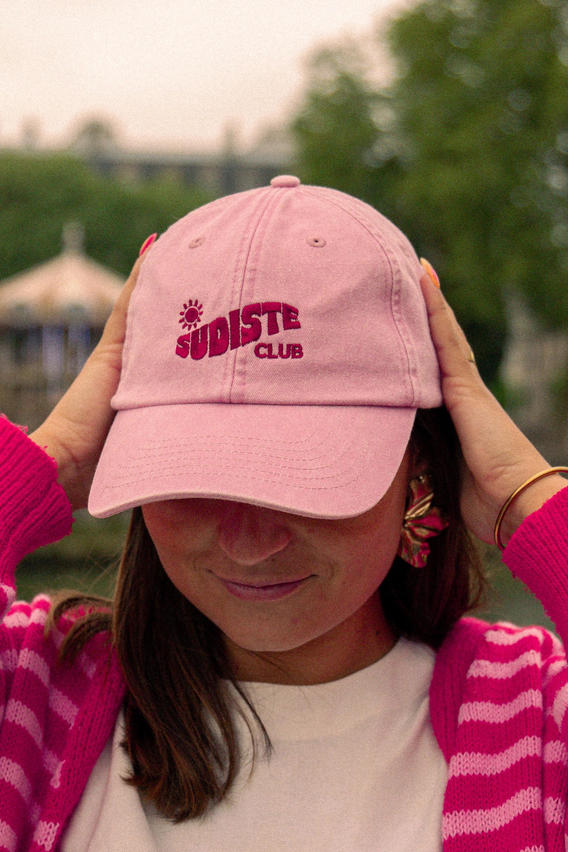 Casquette Sudiste Club rose/rouge – Waïloa