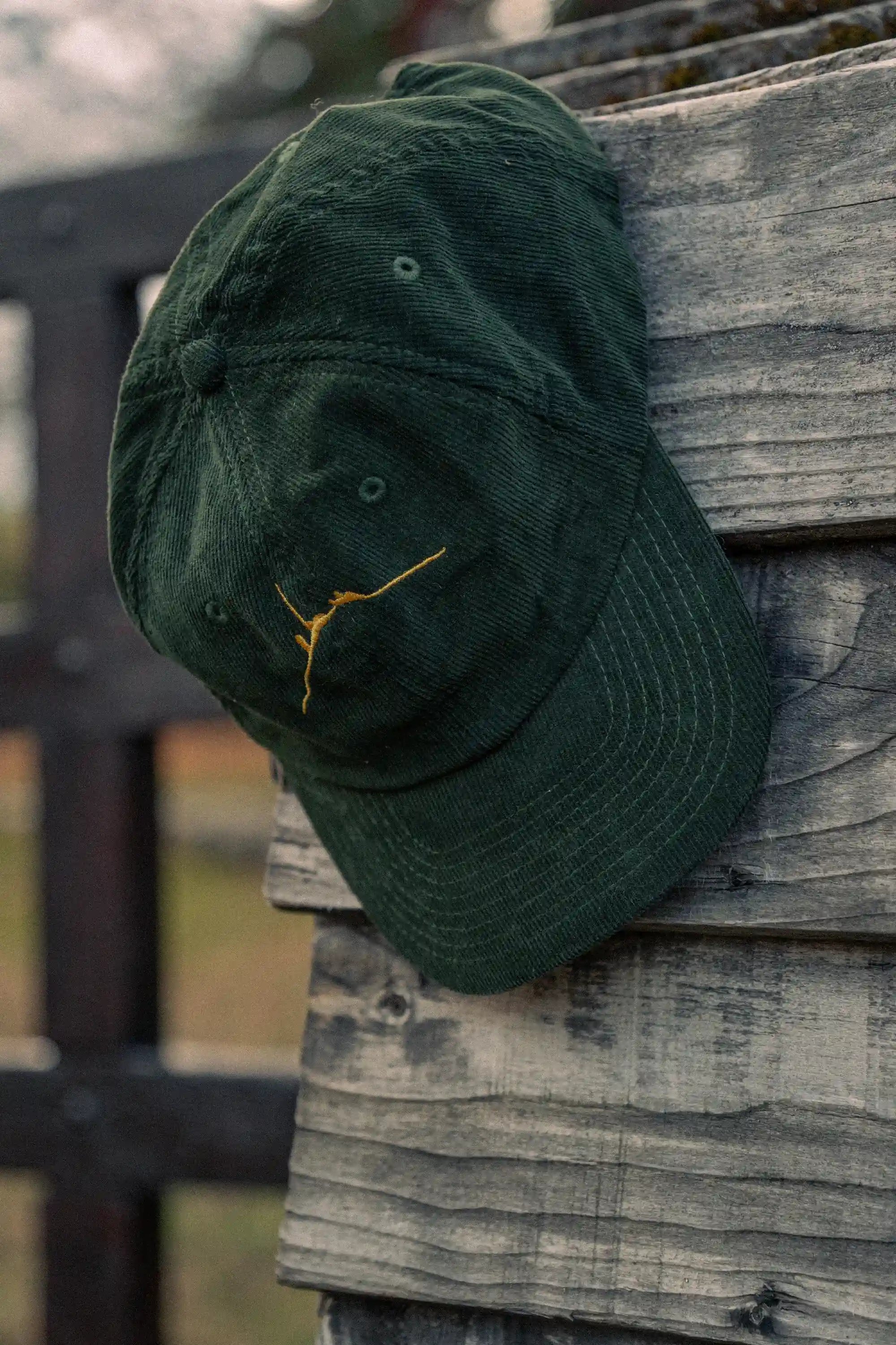 Casquette velours côtelé Pic du Midi vert sapin – Waïloa