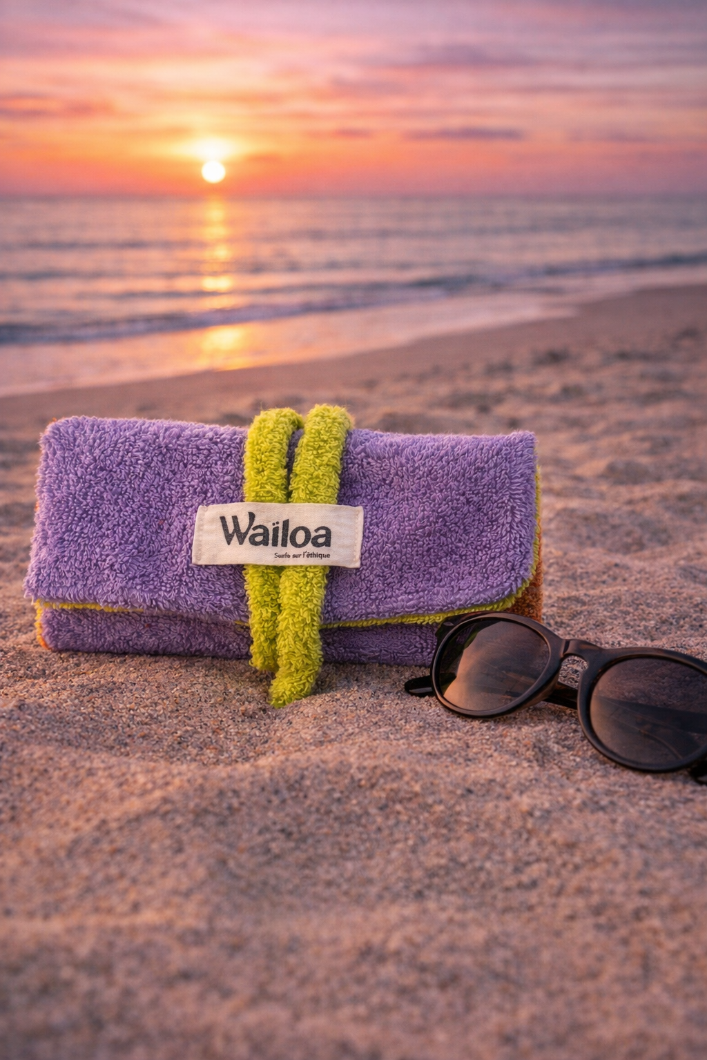 Étui à lunettes éponge lilas – Waïloa