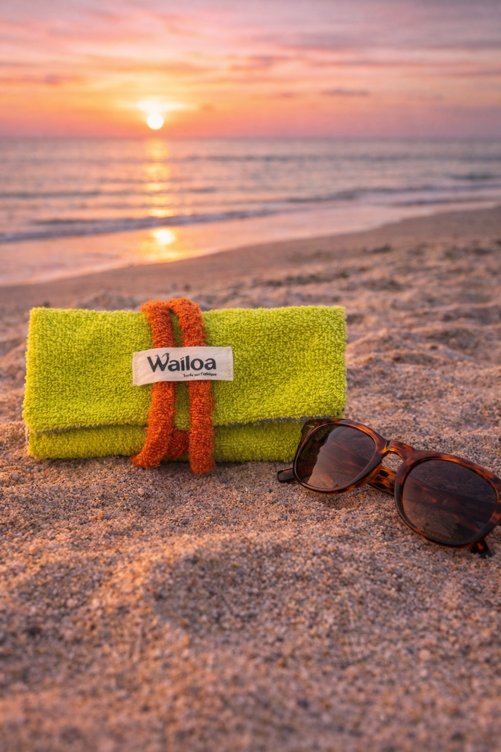 Étui à lunettes éponge vert – Waïloa