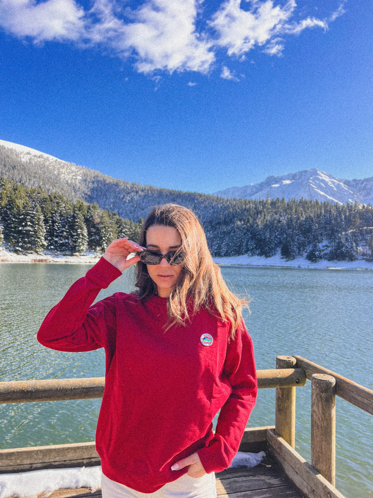 Sweat femme Neva rouge – Waïloa (vue 2)