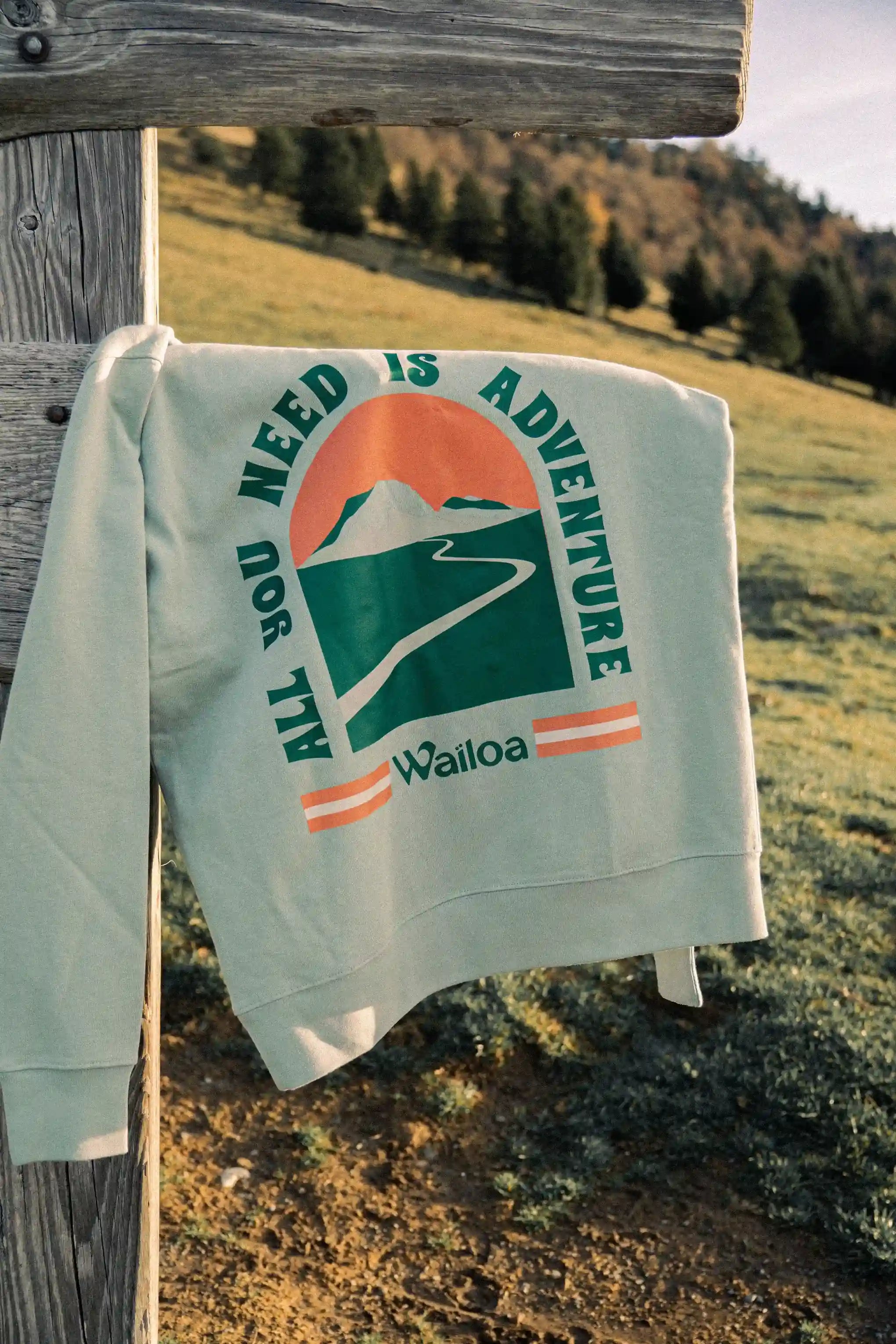 Sweat Wander vert d'eau – Waïloa (vue 3)