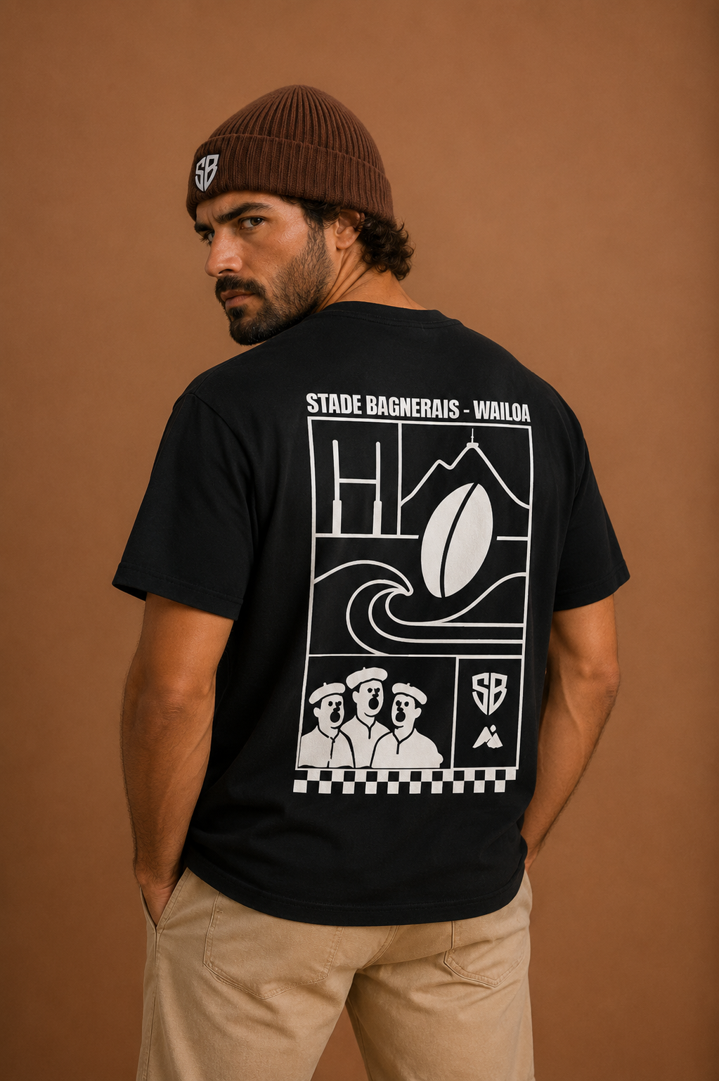 T-shirt oversize Capsule noir | Stade Bagnerais x Waïloa