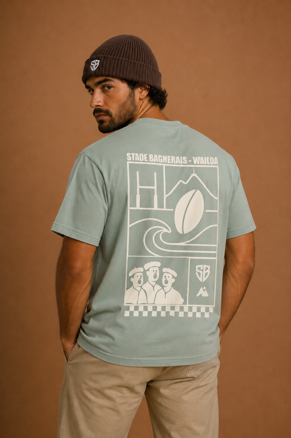 T-shirt oversize Capsule vert d'eau | Stade Bagnerais x Waïloa