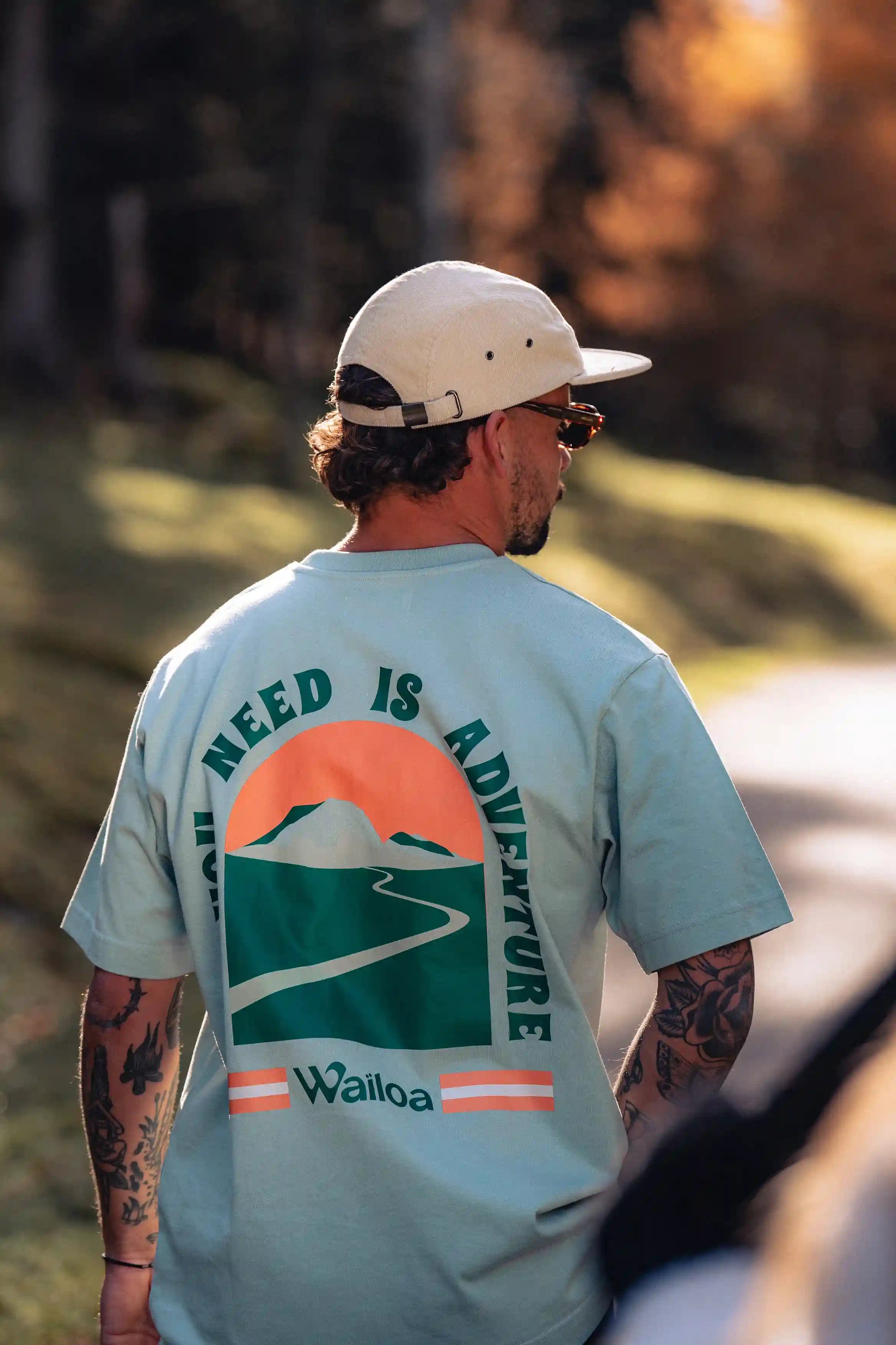 T-shirt oversize Nomad vert d'eau homme – Waïloa